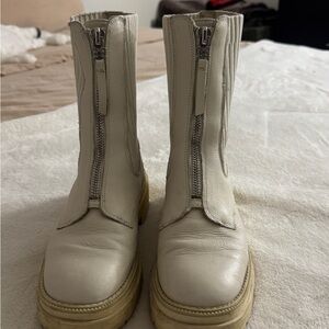 Sam Edelman White Leather Boots